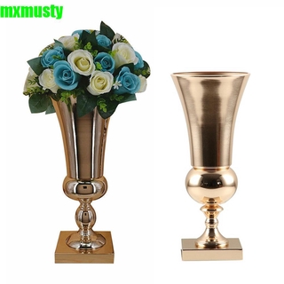 mxmusty jarrón de flores de oro grande decoración de mesa para el hogar decorativo 43 cm impresionante hierro de lujo centrepiece boda/multicolor