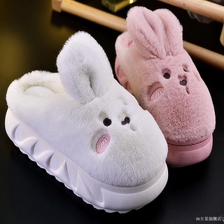 Fregona de algodon 2021 net celebrity bunny dibujos animados lindo Baotou zapatillas algodón dormitorio invierno femenino antideslizante calientes suela gruesa 20220106