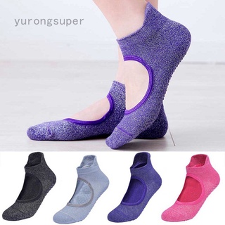 calcetines antideslizantes de yoga para mujer/calcetines de pilates transpirables deportivos para mujer