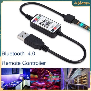 Hot Mini Wireless 5-24V Smart Phone Control RGB LED Strip Light Controller USB Cable Bluetooth 4.0 abloom