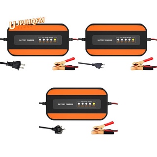 Car Battery Charger 12V/2A Automatic Smart Portable Battery Charger LCD Power Display Repair Charger for Car US Plug