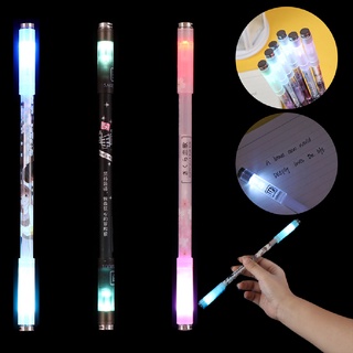 jscl pluma de gel giratoria colorida con luz led/bolígrafo giratorio creativo/lápiz de estrella