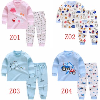 Los niños pijamas de bebé conjunto de ropa de niños de dibujos animados ropa de dormir otoño de algodón ropa de dormir niños niñas Animal pijamas conjunto