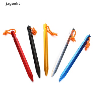 jageekt 4 piezas de clavijas de tienda de aluminio con estaca de cuerda accesorios para tienda de campaña cl