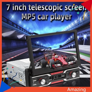 increíble 9603 7 pulgadas auto reproductor mp5 pantalla retráctil bluetooth radio fm am rds reproductor multimedia para vehículos