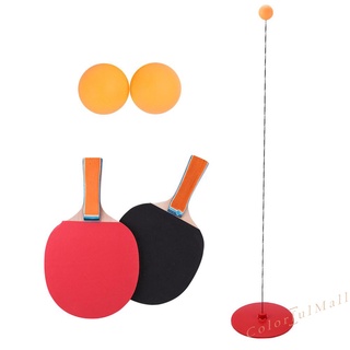 (ColorfulMall) Entrenador de tenis de mesa para niños adultos, eje suave, Ping Pong, dispositivo de práctica elástica (9)