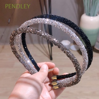 pendley moda diadema simple cuentas bisel diadema mujeres headwear rhinestone suave corea cristal headhoop/multicolor