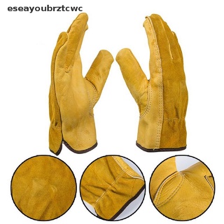 eseayoubrztcwc guantes de jardinería a prueba de espinas de cuero impermeable cl