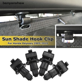 Banyanshaw 4X Black Sliding Door Sun Shade Hook Clips Kit For Odyssey 05-10 CL