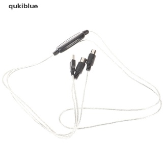 Qukiblue USB IN-OUT MIDI Interface Cable Converter to PC Music Keyboard Adapter Cord CL