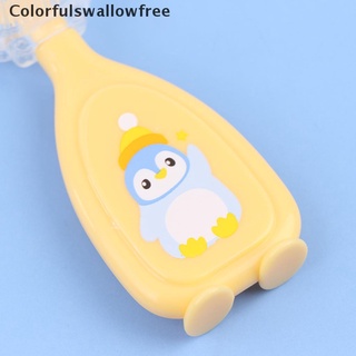 Colorfulswallowfree Cartoon Baby Toothbrush Kids Teeth Oral Care Cleaning Brush Silicone Toothbrush BELLE
