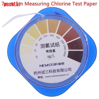 [puchi]1 rollo de tiras de papel de prueba de cloro rango 10-2000mg/lppm Color Ch