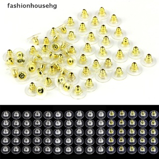 [Fashionhousehg] 60Pcs/Set Silver Golden Piercing Earnuts Earring Backs Stoppers Findings Jewelry HOT SELL