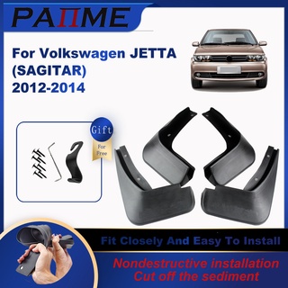 FENDER Coche automotriz MudFlaps para Volkswagen JETTA (SAGITAR) 2012-2014 4 unids/Set moldeado Splash guardias delantero trasero barro solapa guardabarros guardabarros YC