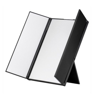Dianhautongxun Tri-Fold espejo de tocador maquillaje de visión amplia portátil bolsillo de viaje espejo compacto (7)