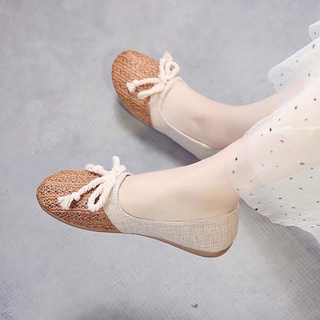 Mujer verano transpirable tejido pisos Casual zapatos (8)