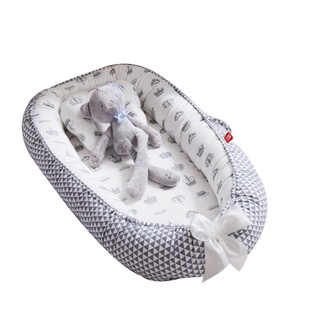 bebé nido cama con almohada portátil cuna de viaje cama bebé niño cuna de algodón con asa para bebé recién nacido cama cuna parachoques
