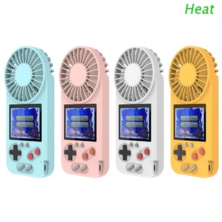 Heat Retro Mini reproductor de juegos de mano con ventilador USB con consola de juegos FC clásico 500 con Mini ventilador Personal