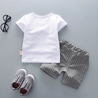 Children hoodie boys clothes short-sleeved cotton two-piece Summer Casual Set