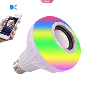 E27 Blub RGB & White Bluetooth Speaker LED Bulb Light Música Lámpara LED inalámbrica con control remoto 【KU2】 (3)