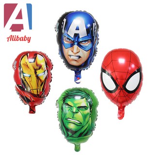10 pzs globos de papel de aluminio avengers 4 hulk spiderman iron man capitán américa para niños fiesta de cumpleaños