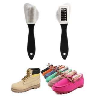 3 lados cepillo de limpieza + goma de borrar herramientas para suede nubuck zapatos limpiador de botas.