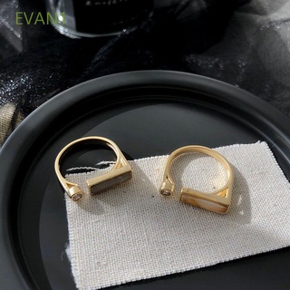 EVAN1 Chic Finger Ring Resizable Engagement Rings Jewelry Thumb Ring Open Rings Irregular Geometric Unique Stone Fashion Accessories/Multicolor