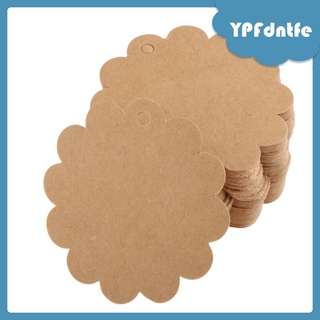 New Year Kraft Paper Gift Tags Wave Round Blank (4)
