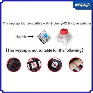 112-Key Rainbow Keycaps Double Shot for Cherry MX 61 64 Keys Only Keycaps