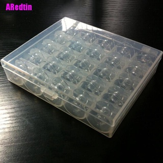 [ARedtin] Caja con 25 bobinas transparentes vacías máquina de coser carrete Brother bebé cerradura individual