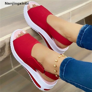 [nanjingxinbi] sandalias de costura suave sandalias cómodas planas abiertas zapatos de playa calzado [caliente]