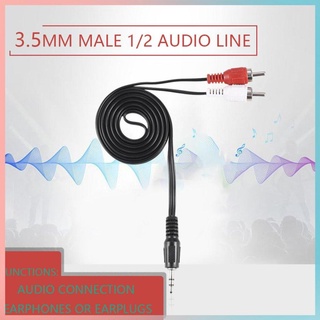 Mc adaptador adaptador Kabel de 1/8" 3.5mm enchufe a 2 RCA macho estéreo Audio Y adaptador