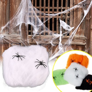[tdgl hallow] tela de araña de color sólido decorativo realista artificial araña y arañas para halloween (1)