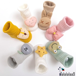 La-kids calcetines, Unisex 3D león medio tubo calcetines antideslizantes acanalados medias para primavera otoño, 0-3 años