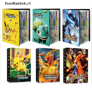 [foodtastok] Álbum De 4 Bolsillos Pokemon 120 , Libro De Cartas , Juego De Soporte Para Mapa De , [CL]