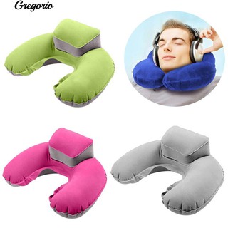 G almohada portátil en forma de U para el cuello/almohada para viajes al aire libre/cojín inflable para acampar