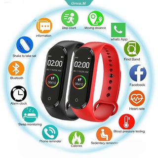 M4 Smart Watch Impermeable Bluetooth Sport Smartwatch Fitness Tracker Pulsera Para Hombres Mujeres Podómetro Frecuencia Cardíaca Smart Band Pulsera Smartwatch [GM]