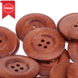 Brblesiya 30 pzs botones mixtos De madera redondos al azar con 4 agujeros Para Costura/manualidades 40mm