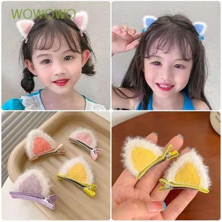 Wowowo 2 pzas/juego De horquillas para el cabello con orejas De conejo multicolor