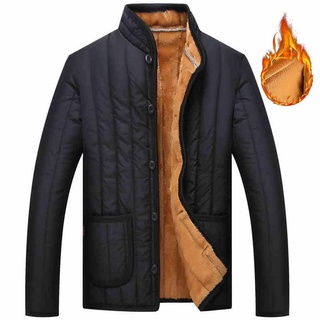 abrigo de piel forrada de piel para hombre parka abrigo invierno caliente chaqueta espesar outwear (entrega rápida ~)