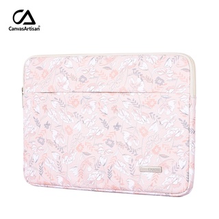 Canvasartisan Upgrade Pink Floral patrón portátil bolsa impermeable Tablet iPad funda con bolsillo frontal para Macbook Air Pro 11/12/13/14/15 pulgadas (6)