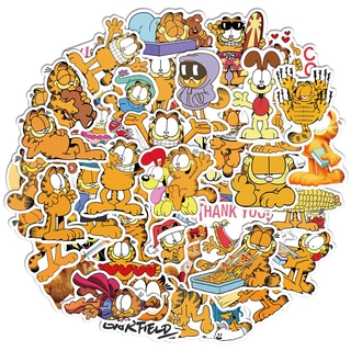 50 Garfield pegatinas de dibujos animados de los niños equipaje patineta teléfono portátil bicicleta guitarra pegatinas