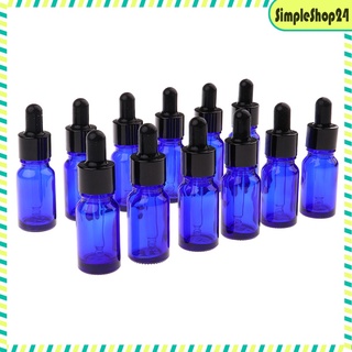 [SimpleShop24] 12 botellas de aceite esencial de vidrio recargable vacío Perfume cosméticos líquido aromaterapia contenedores viales con ojo