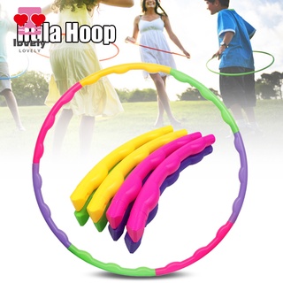 Kids Hula Hoop Detachable Kindergarten Color Fitness Ring Gymnastics Material Plastic Wave Hula Hoop for Boys Girls