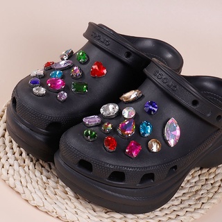 CHARMS Multicolor cristal Jibbitz gemas Crocs encantos para las señoras Jibbitz Crocs accesorios conjunto
