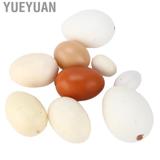 yueyuan 9 piezas de huevos falsos de plástico artificial huevo de pascua conjunto para pintar bricolaje decoración del hogar fiesta niños juguete