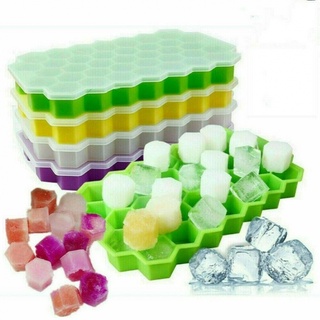 Bandejas de cubitos de hielo apilable, fácil de liberar, flexibles, 37 cubos por bandeja