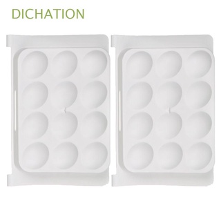 DICHATION 2Pcs Durable Storage Trays Kitchen Organizer Egg Storage New Fridge Drawer Shelf Refrigerator Food Box Rack (1)