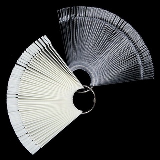 ”50Pcs False Display Nail Art Fan Wheel Polish Practice Tip CQug