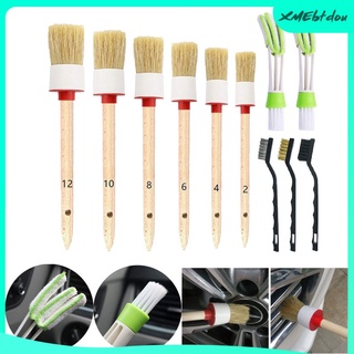 11Pcs Vehicle Car Interior Detailing Brush Kit Cleaning Brushes Tool Set